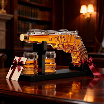Whiskey Decanter Set 7.7 Oz with Two 1.6 Oz