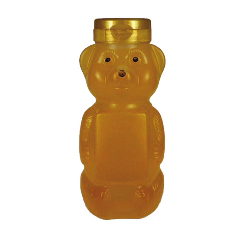 8 oz Plastic Flat Panel Honey Bears