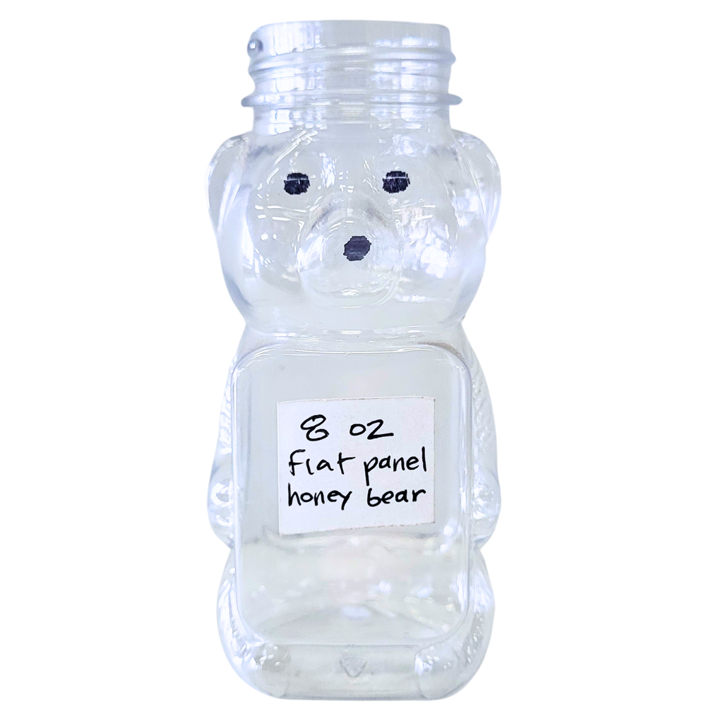 8 oz Plastic Flat Panel Honey Bears