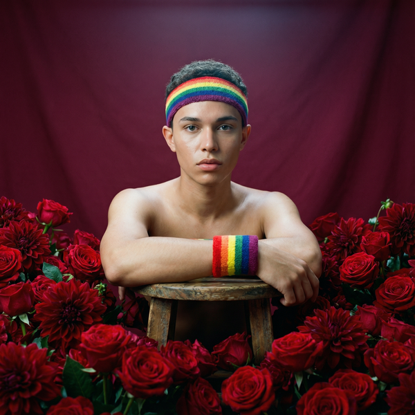 '80s Style Rainbow Wristbands | Absorbent Stretch Exercise Cuffs