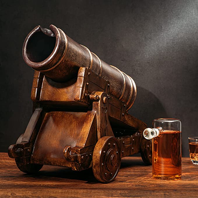Cannon Wine & Whiskey Decanter Set, 750ml Decanter 21"