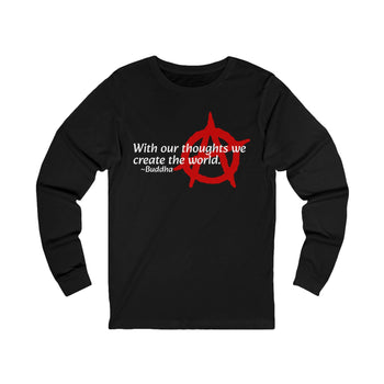 WITH OUR THOUGHTS ANARCHY Unisex Jersey Long Sleeve Tee