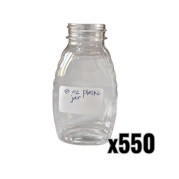 8 oz Plastic Classic Honey Jars
