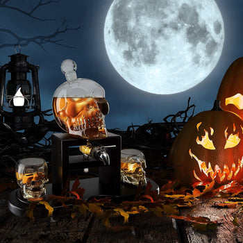Skull Skeleton Wine & Whiskey Decanter Set 750 mL