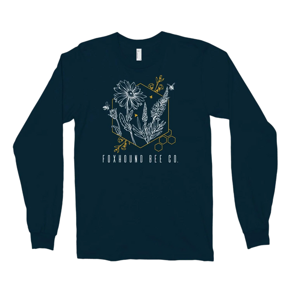 Abstract Flower Long Sleeve Tee Shirt