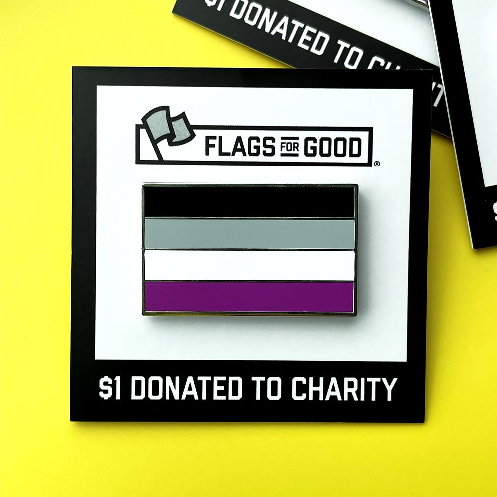 Asexual (Ace) Pride Flag Enamel Pin by Flags For Good
