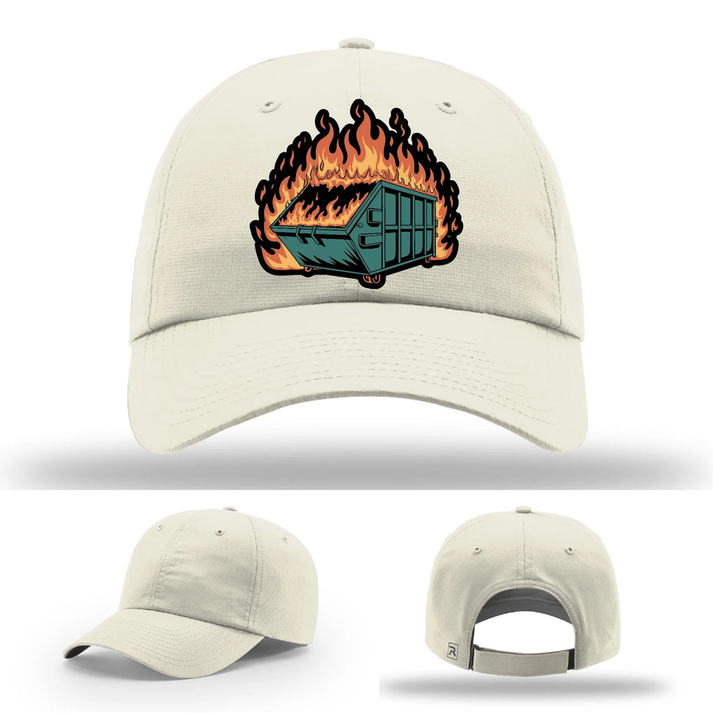 Dumpster Fire Leather Patch Hat