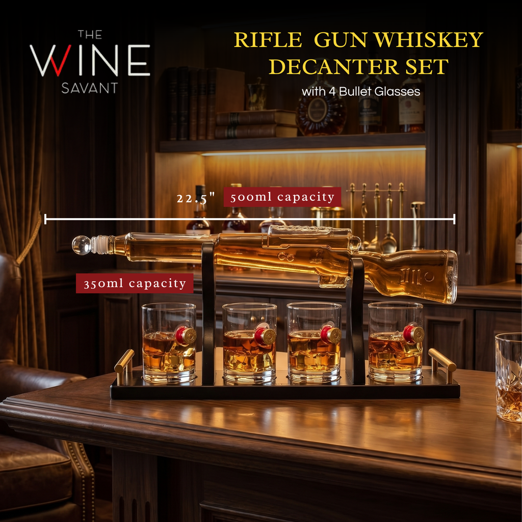 Rifle Whiskey Decanter Premium Barware Gift Elegant Drinkware Collection