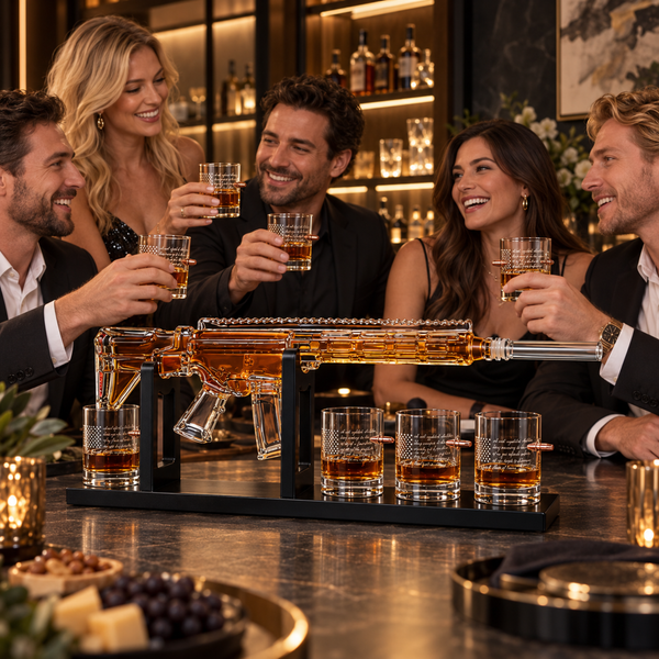 Gifts For Men Dad 1000 Ml Whiskey Decanter Set With 4 Glasses Unique Anniversary Bir