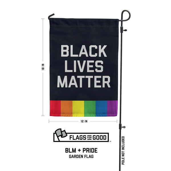 Black Lives Matter Pride Garden Flag