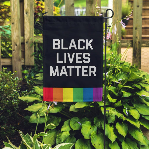 Black Lives Matter Pride Garden Flag