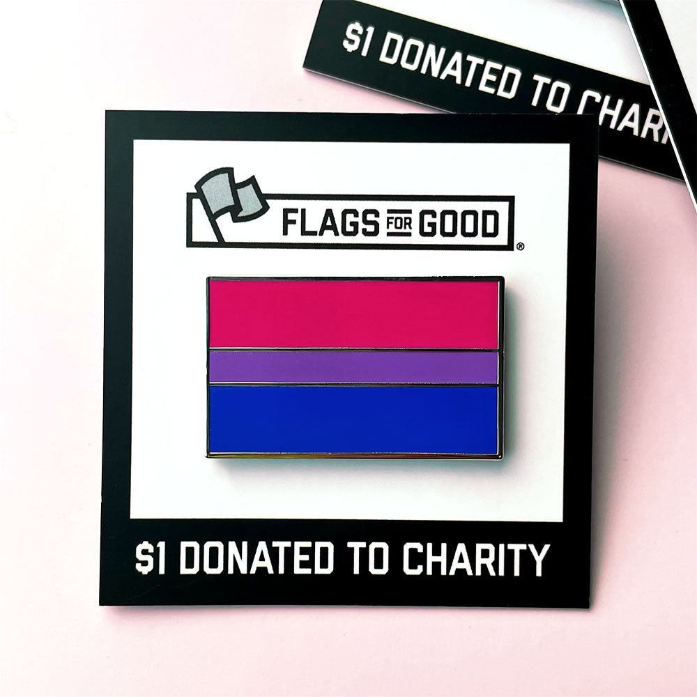 Bisexual (Bi) Pride Flag Enamel Pin by Flags For Good