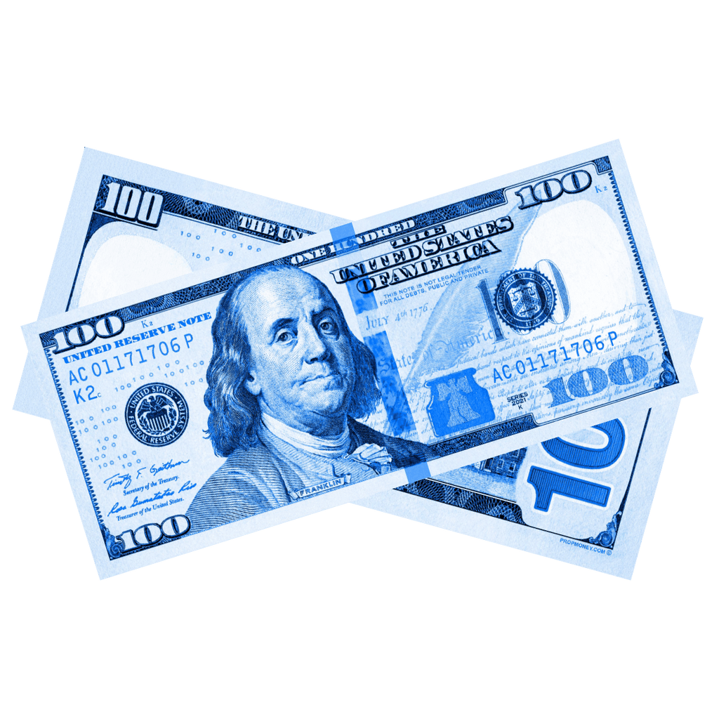 100x $100 New Series Blue Bills by Prop Money Inc
