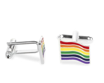 Rainbow Flag Cufflinks by Fundraising For A Cause