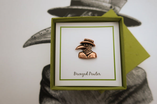 Plague Doctor Copper Lapel Pin