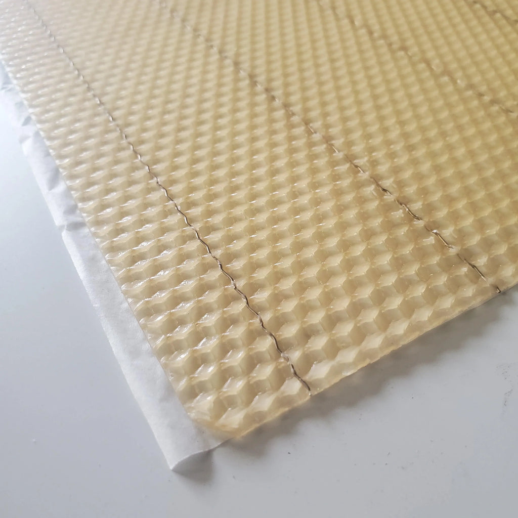 Deep Beeswax Foundation - Wired With Hooks - 8 3/8-inch