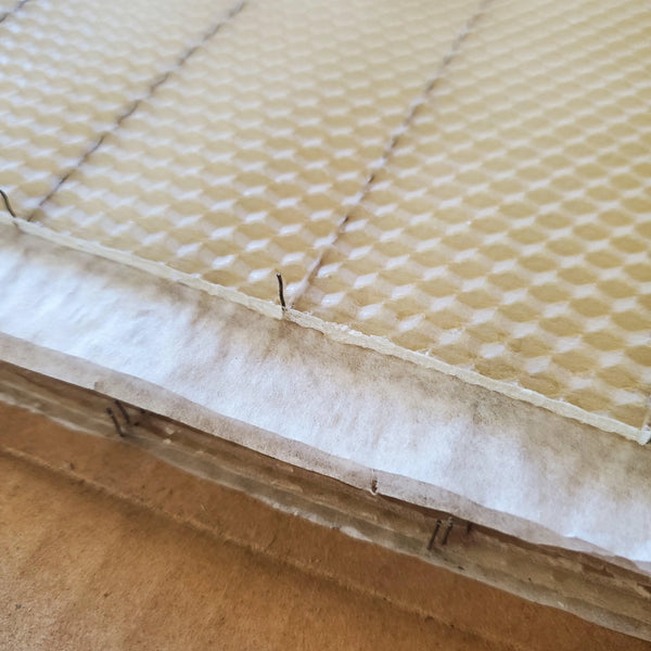Deep Beeswax Foundation - Wired With Hooks - 8 3/8-inch