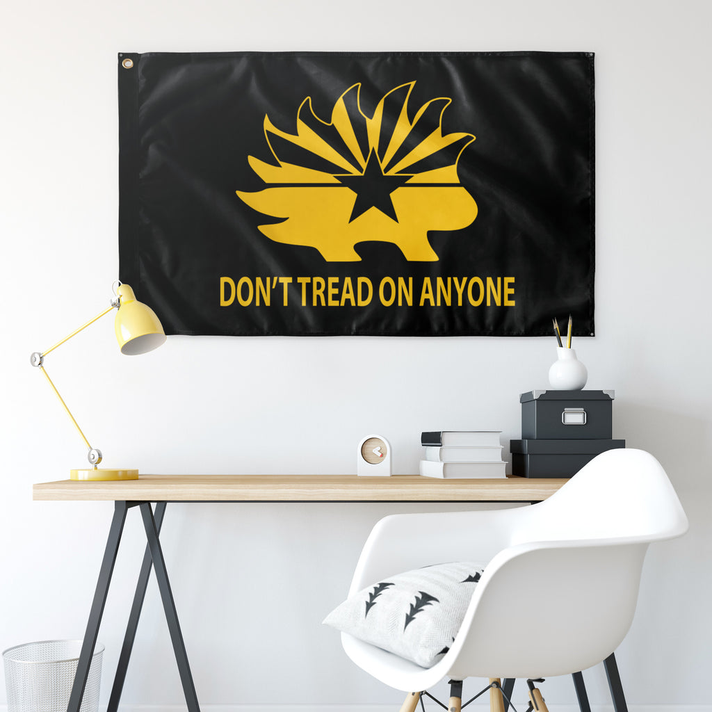 Don't Tread on Anyone Arizona Libertarian Porcupine Flag - Proud Libertarian - Libertarian Party of Arizona