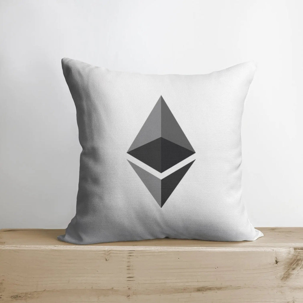 Ethereum Pillow | Double Sided | Ethereum Merch | Crypto Plush | Pillow Defi | Throw Pillows | Down Pillows | Crypto Pillows | Handmade in USA by UniikPillows