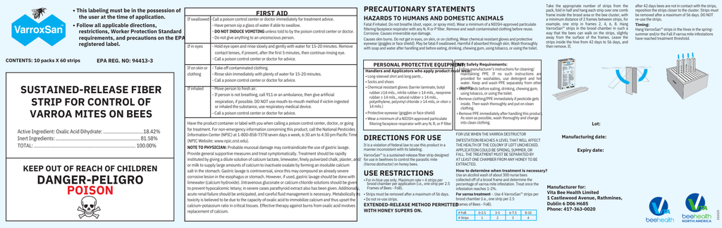 Varroxsan Oxalic Acid Strips