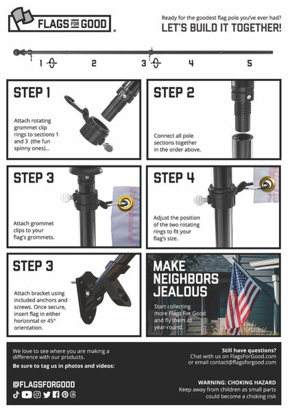 The Goodest Flag Pole Kit by Flags For Good