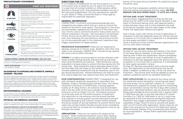 Formic Pro Varroa Mite Treatment
