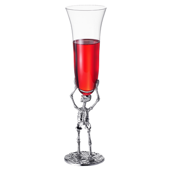 Skeleton Champagne Flute Glass | Single | 7.5oz Halloween Skeleton Glasses 10