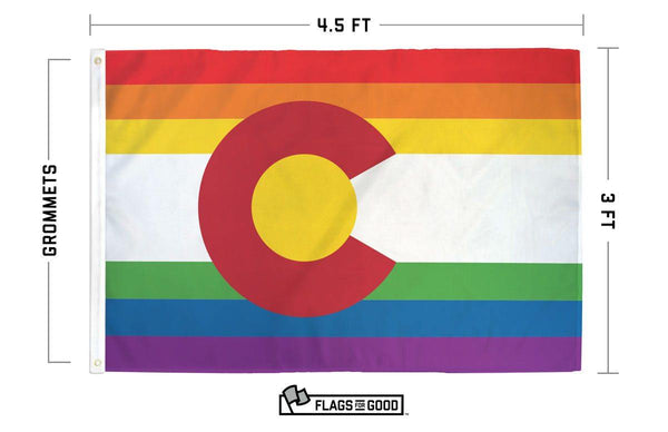Rainbow Colorado Flag by Flags For Good