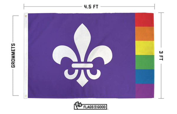 Rainbow Louisiana Flag by Flags For Good