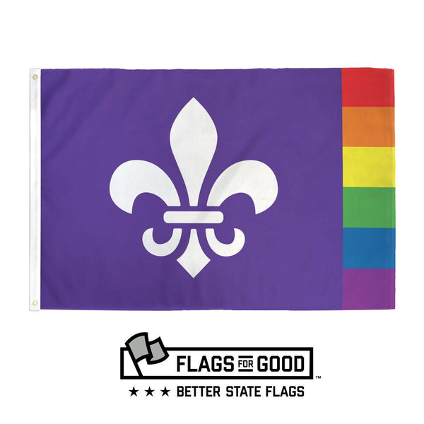 Rainbow Louisiana Flag by Flags For Good