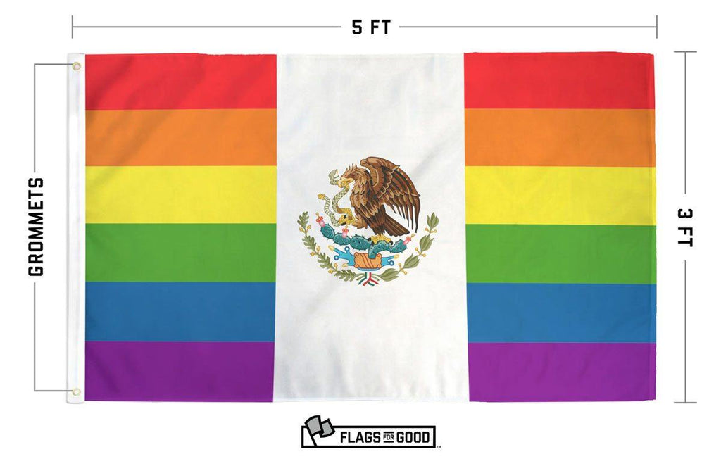 Mexico Rainbow Flag by Flags For Good