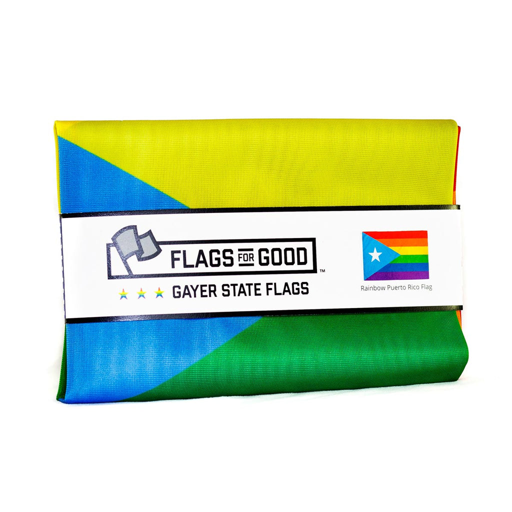 Rainbow Puerto Rico Flag by Flags For Good