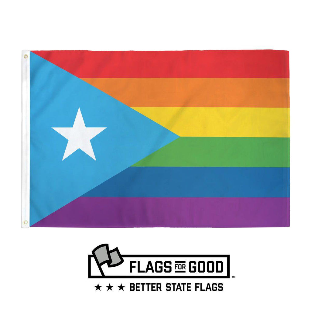 Rainbow Puerto Rico Flag by Flags For Good