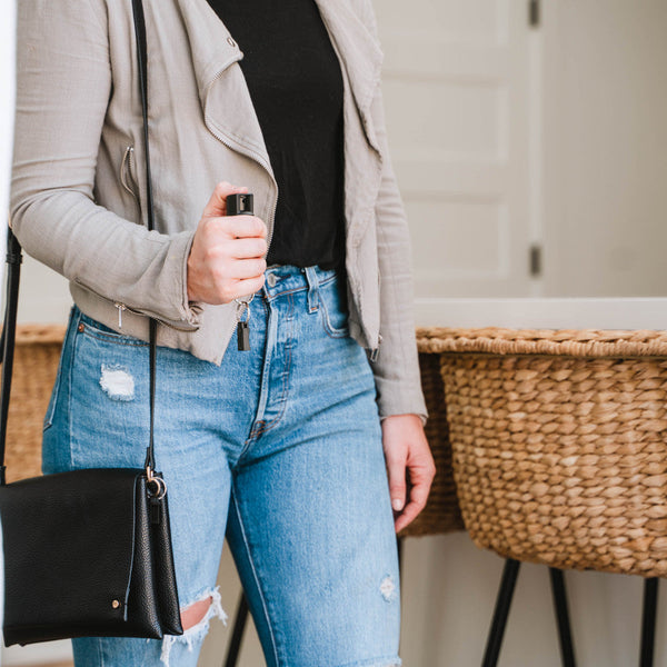 SABRE Pepper Spray with Quick Release Key Ring, Black and Lavender, 2 Pack