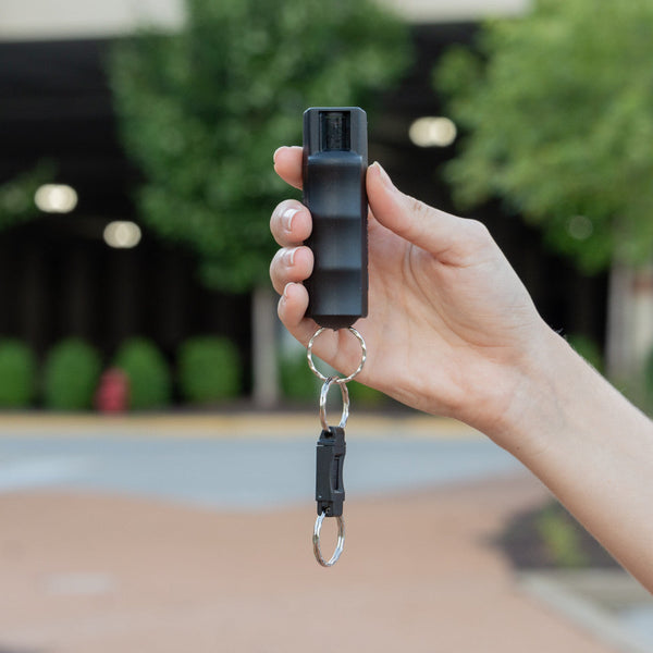 SABRE Pepper Spray with Quick Release Key Ring, Black and Lavender, 2 Pack