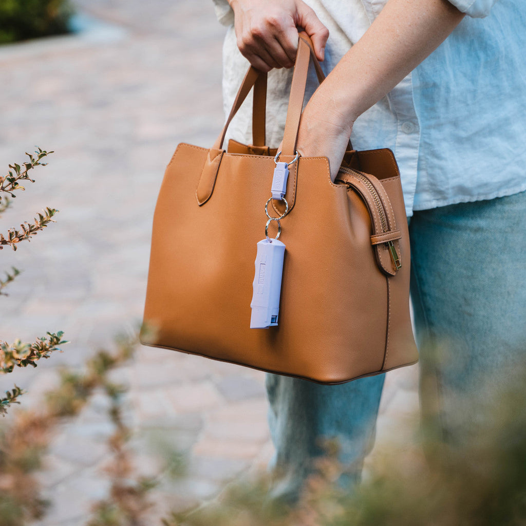 SABRE Pepper Spray with Quick Release Key Ring, Black and Lavender, 2 Pack