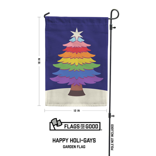 Happy Holigays Garden Flag