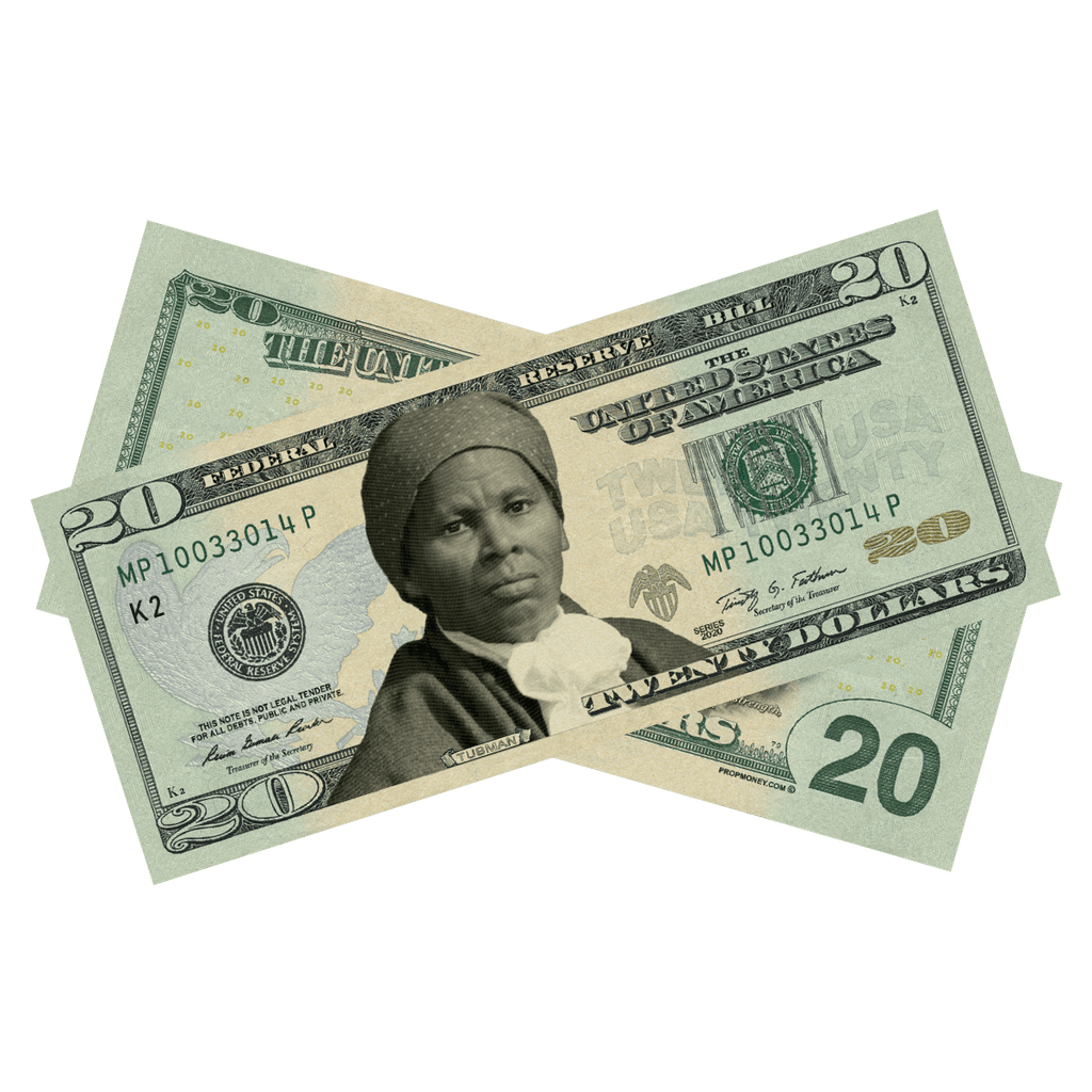 100x $20 Harriet Tubman Commemorative Bills by Prop Money Inc