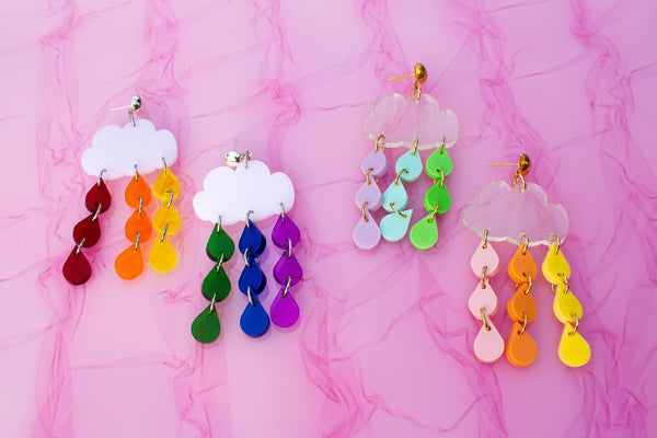 Translucent Pride Rainbow Earrings