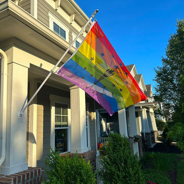 Indiana Rainbow Pride Flag