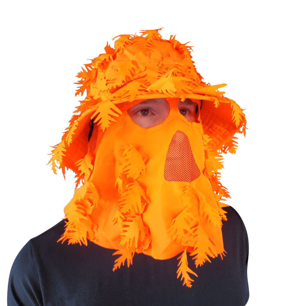 2-in-1 Leafy Face Mask and Bucket Hat (Adjustable, OSFM)