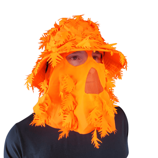 2-in-1 Leafy Face Mask and Bucket Hat (Adjustable, OSFM)