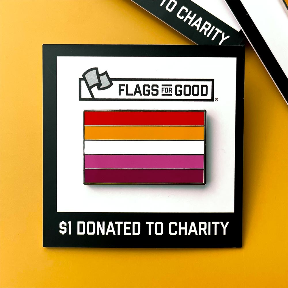 Lesbian Pride Flag Enamel Pin by Flags For Good