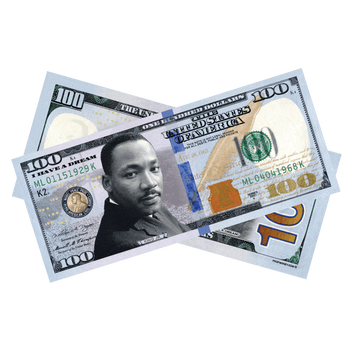 100x $100 Martin Luther King Jr. Commemorative Bills by Prop Money Inc