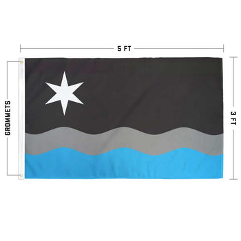 Minnesota North Star Black & Blue Flag