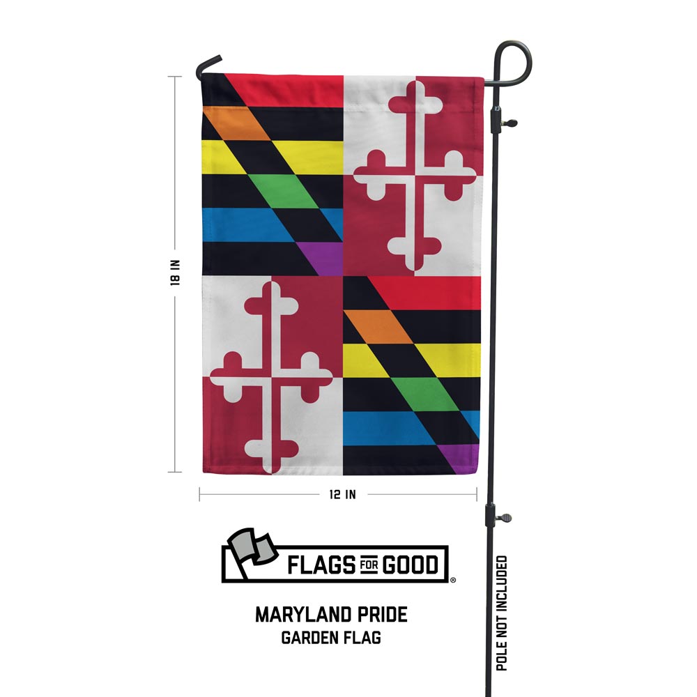 Rainbow Maryland Garden Flag by Flags For Good