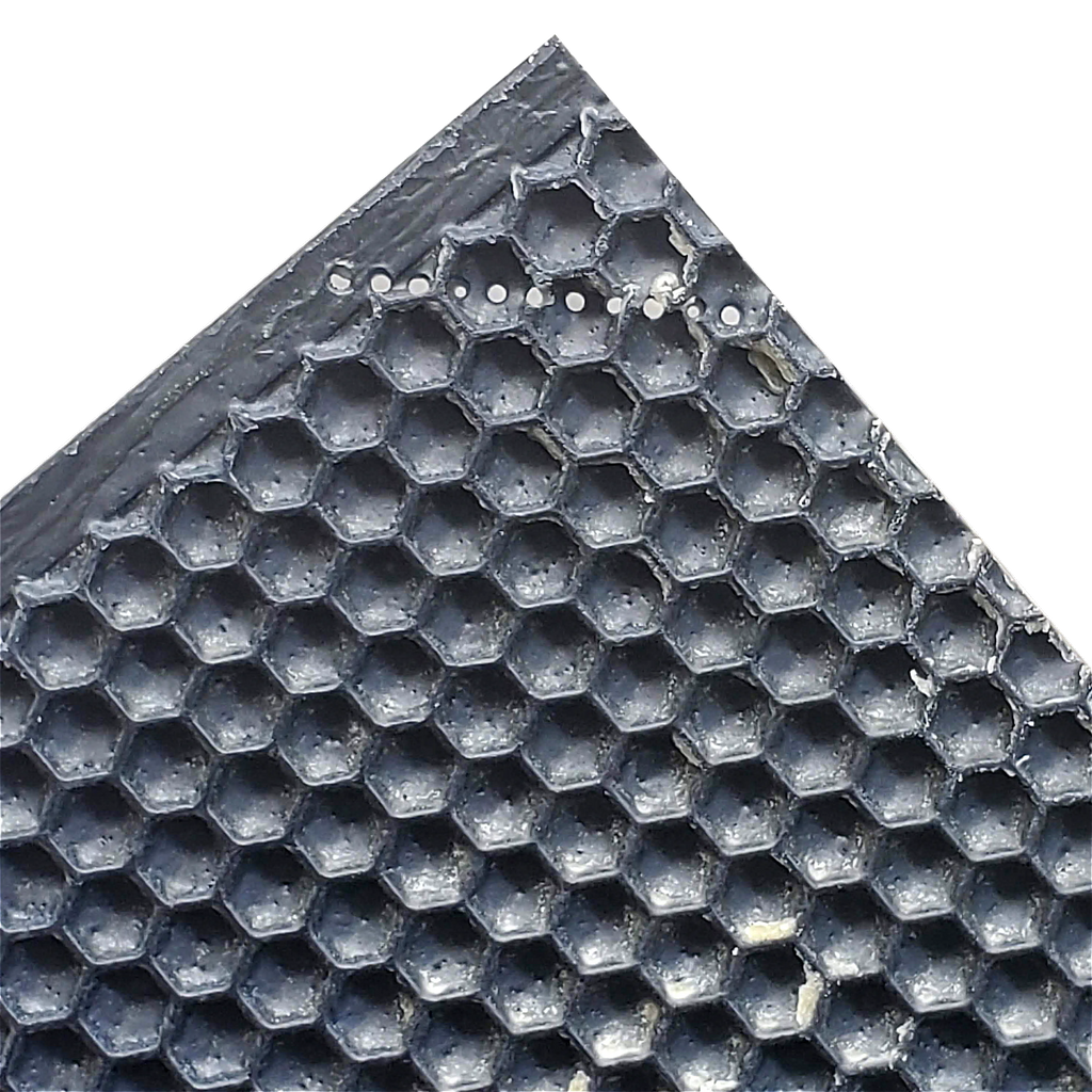 Medium, Black Plastic Foundation with Double Beeswax