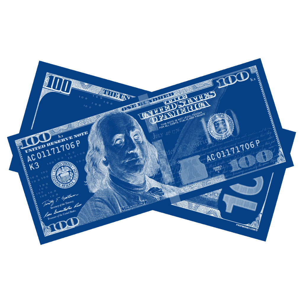 100x $100 New Series Los Angeles Blue Bills by Prop Money Inc
