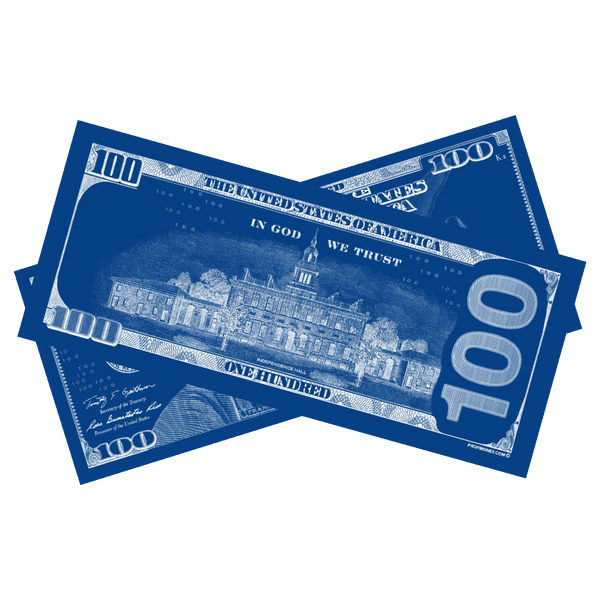 100x $100 New Series Los Angeles Blue Bills by Prop Money Inc