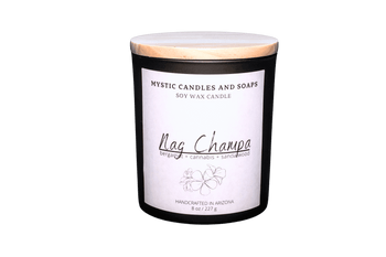 Nag Champa Highly Scented Handcrafted Soy Wax Candle by Mystic Candles